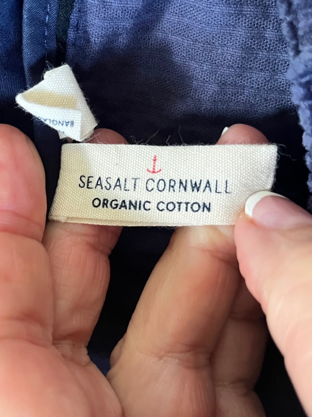 Seasalt Cornwall Asphodel Navy Blue Crop Wide Leg Corduroy Pants Size 10 - Picture 6 of 9